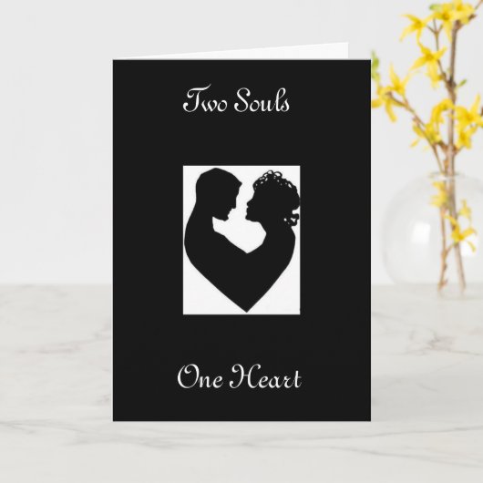 Herzchen, zwei Soule, ein Herz Karte (Gelbe Blume)