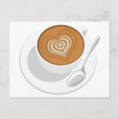 Herzcreme-Kaffee Postkarte (Vorderseite)