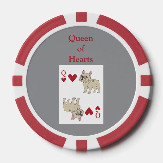 Herzdame Pokerchips (Vorderseite)