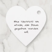 HerzDankeschön als rosa Geschenkanhänger (Rückseite)