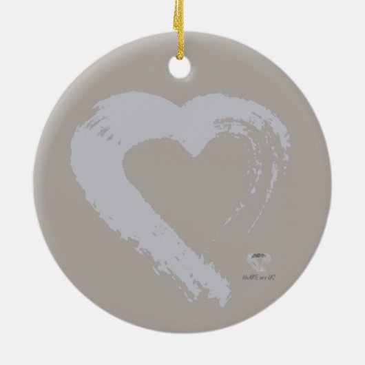 Herzdekoration Keramik Ornament (Hinten)