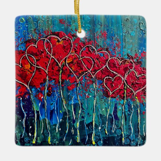 Herzdekoration Keramikornament (Vorderseite)