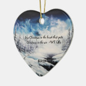 Herzdekoration Keramikornament (Links)