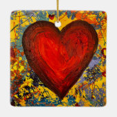 Herzdekoration Keramikornament (Rückseite)