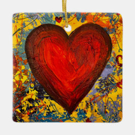 Herzdekoration Keramikornament