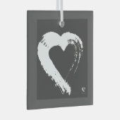 Herzdekoration Ornament Aus Glas (Vorderseite Rechts)