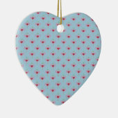 Herzdekoration - Shabby Chic Kleines Herz Keramikornament (Rechts)