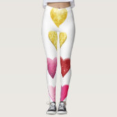 Herzdesign All-Over-Print-Leggings Stilvoll Leggings (Vorderseite)