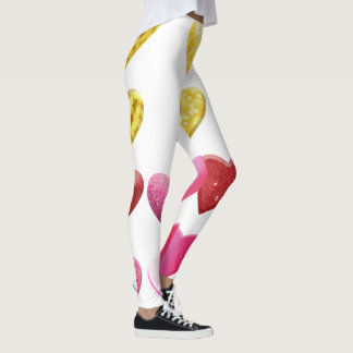 Herzdesign All-Over-Print-Leggings Stilvoll Leggings