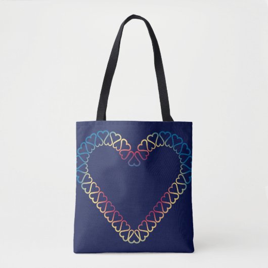 Herzdesign auf Schulter-Totebeutel Tasche (Vorderseite)