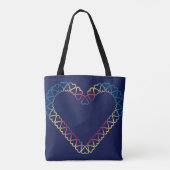 Herzdesign auf Schulter-Totebeutel Tasche (Rückseite)