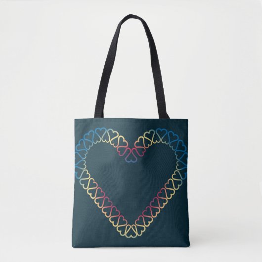 Herzdesign auf Schulter-Totebeutel Tasche (Vorderseite)