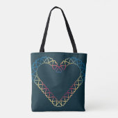 Herzdesign auf Schulter-Totebeutel Tasche (Rückseite)