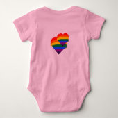 Herzdesign Baby Strampler (Rückseite)