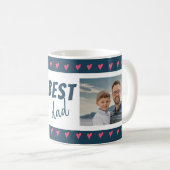 Herzdesign Best Vater 2 Foto Kaffeetasse (VorderseiteRechts)