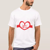 Herzdesign der Liebe T-Shirt (Vorderseite)