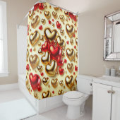 Herzdesign Duschvorhang (Beispiel)