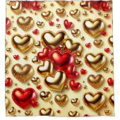 Herzdesign Duschvorhang (Vorderseite)