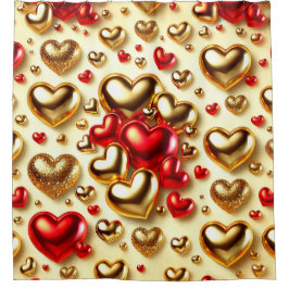 Herzdesign Duschvorhang