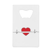 Herzdesign Geldbeutel Flaschenöffner (Vorderseite)