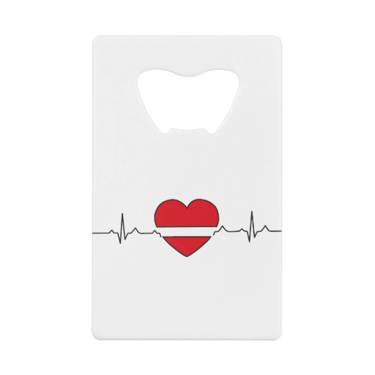Herzdesign Geldbeutel Flaschenöffner (Vorderseite)