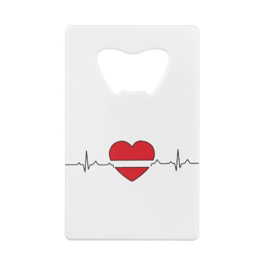 Herzdesign Geldbeutel Flaschenöffner (Rückseite)