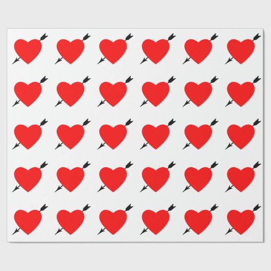 Herzdesign Geschenkpapier (Flach)