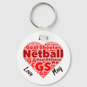 Herzdesign GS Inspiration Netball Schlüsselanhänger (Vorderseite)