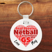 Herzdesign GS Inspiration Netball Schlüsselanhänger (Vorderseite)