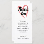 Herzdesign Hochzeit Dankeschön (Vorne/Hinten)