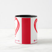 Herzdesign, Holding-Hände, Paar Velentine-Tag Tasse (Zentrum)