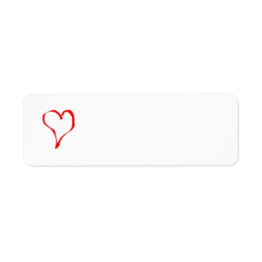 Herzdesign in Rot und Weiß Liebe. (Vorne)