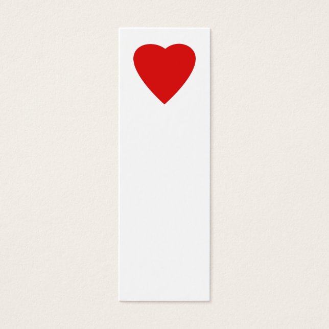 Herzdesign in Rot und Weiß Liebe. (Vorderseite)