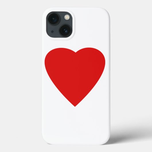 Herzdesign in Rot und Weiß Liebe. Case-Mate iPhone Hülle (Rückseite)