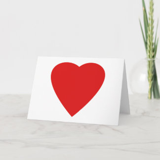 Herzdesign in Rot und Weiß Liebe. Karte