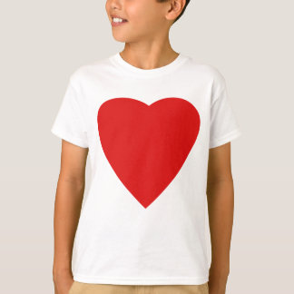 Herzdesign in Rot und Weiß Liebe. T-Shirt