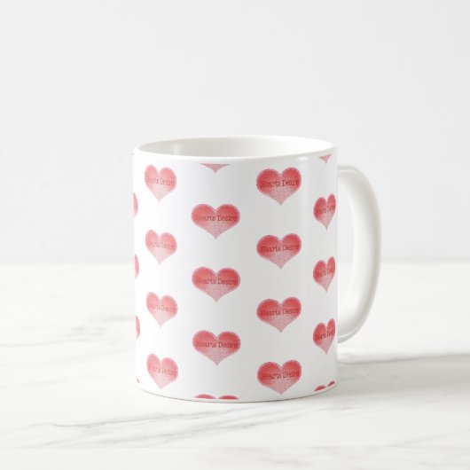 Herzdesign Kaffeetasse (VorderseiteRechts)