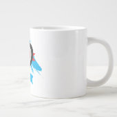 Herzdesign mit anpassbarem Text Jumbo-Tasse (Rechts)