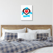 Herzdesign mit anpassbarem Text Leinwanddruck (Insitu (Schlafzimmer))
