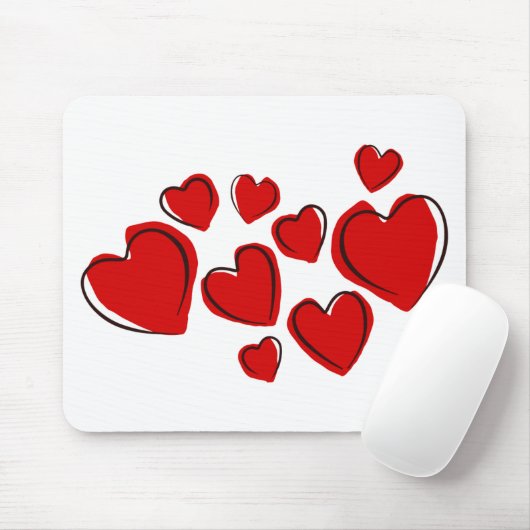 Herzdesign Mousepad (Mit Mouse)