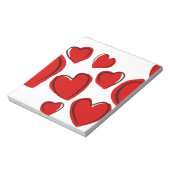 Herzdesign Notizblock (Rotiert)