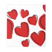 Herzdesign Notizblock (Vorderseite)