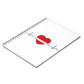 Herzdesign Notizblock (Linke Seite)