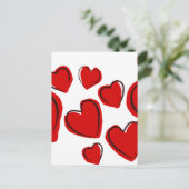 Herzdesign Postkarte (Stehend Vorderseite)