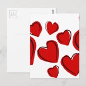 Herzdesign Postkarte (Vorne/Hinten)