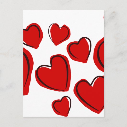 Herzdesign Postkarte (Vorderseite)