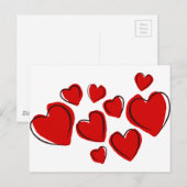 Herzdesign Postkarte (Vorne/Hinten)