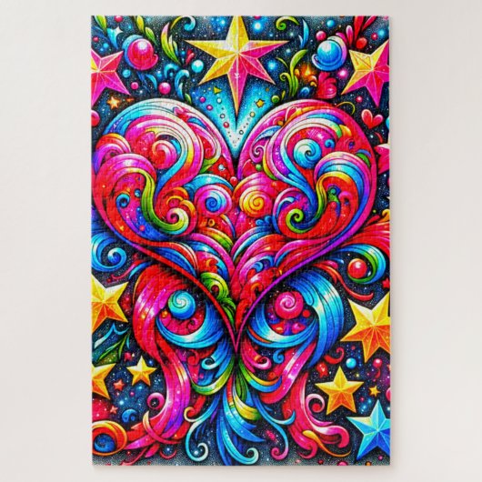 Herzdesign Puzzle (Vertikal)