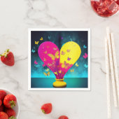 Herzdesign Serviette (Beispiel)