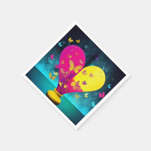 Herzdesign Serviette (Ecke)